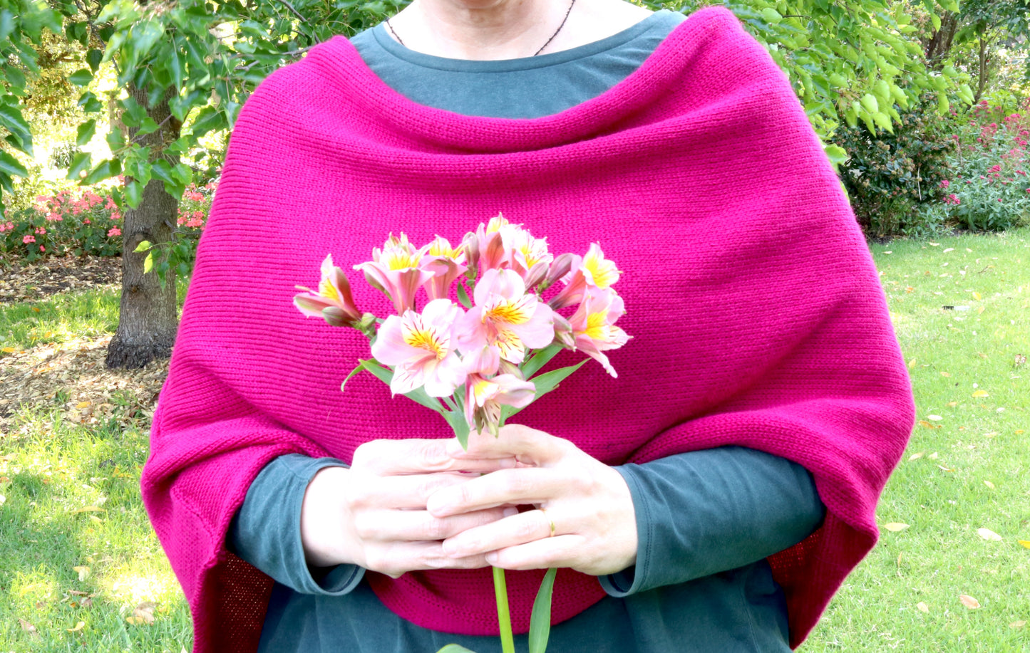 Knitting machine pattern, Slouchy Poncho, PDF digital download