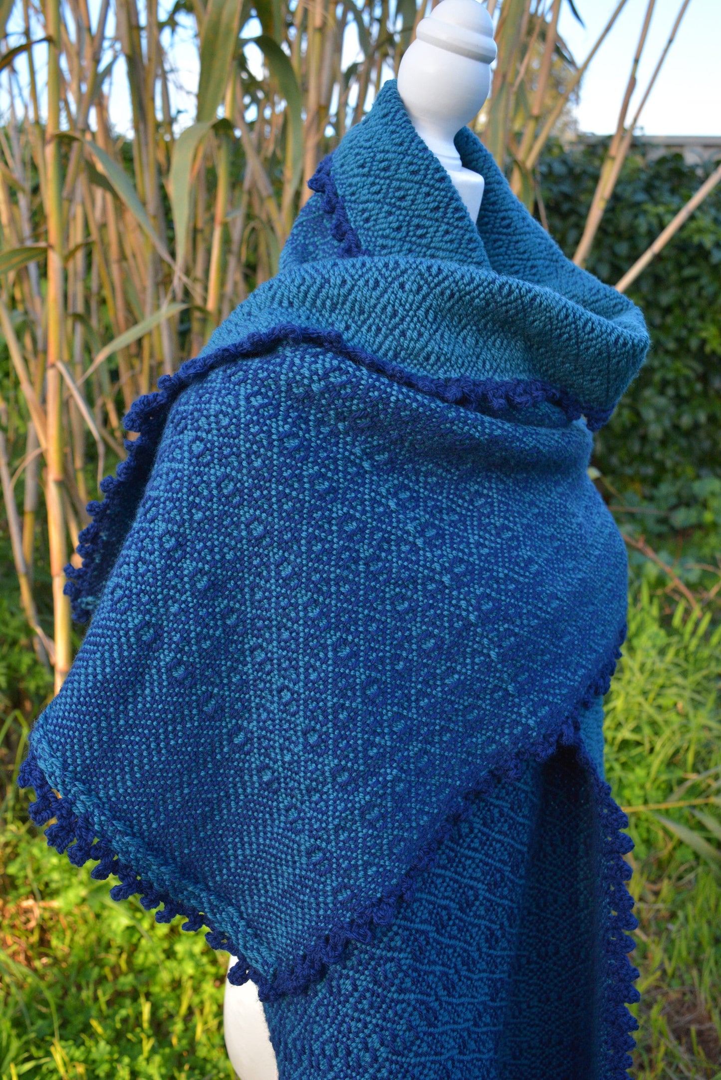Rigid heddle weaving pattern, The Midnight Shawl, PDF pattern, hand woven shawl, rigid heddle loom