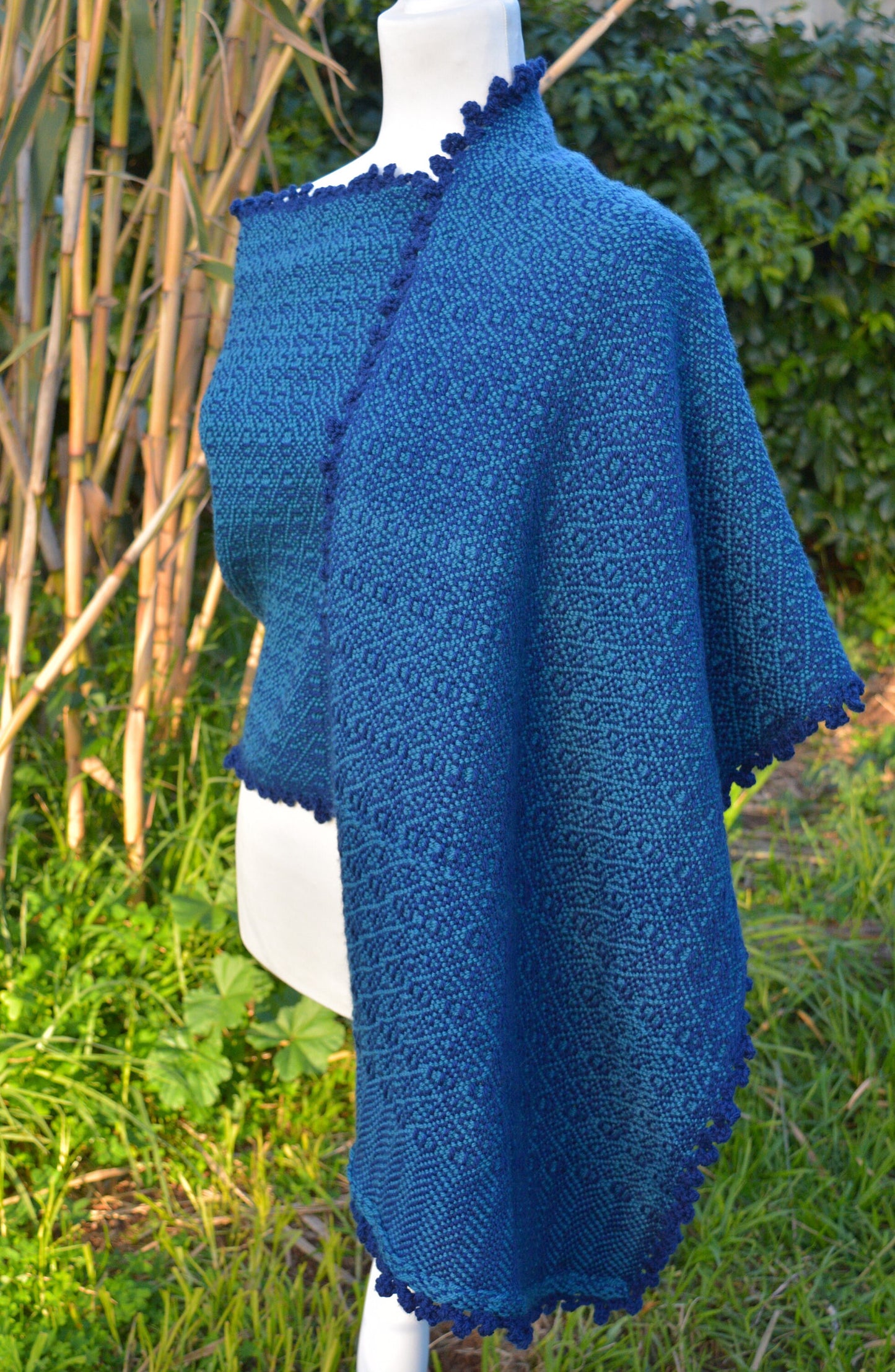 Rigid heddle weaving pattern, The Midnight Shawl, PDF pattern, hand woven shawl, rigid heddle loom