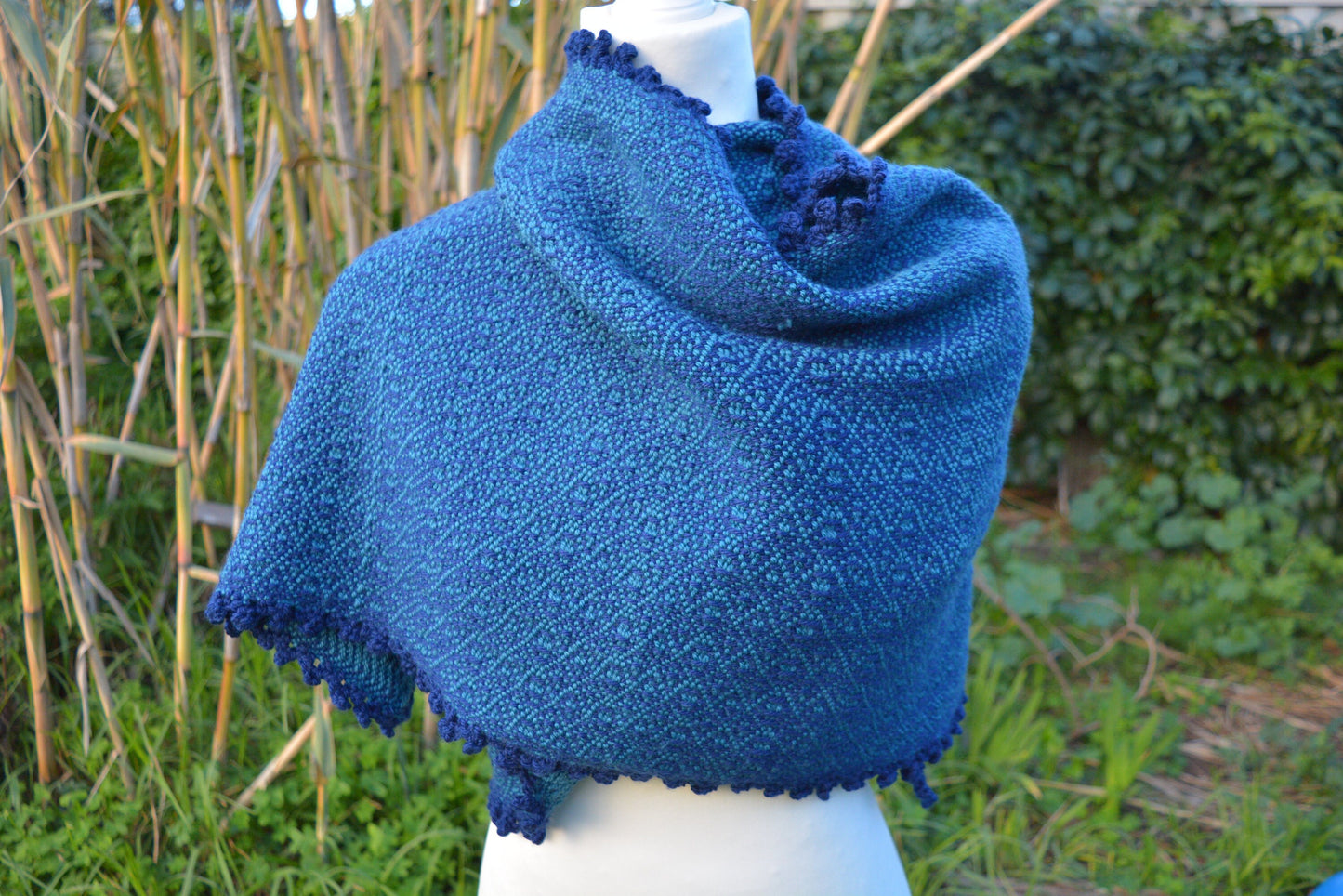 Rigid heddle weaving pattern, The Midnight Shawl, PDF pattern, hand woven shawl, rigid heddle loom
