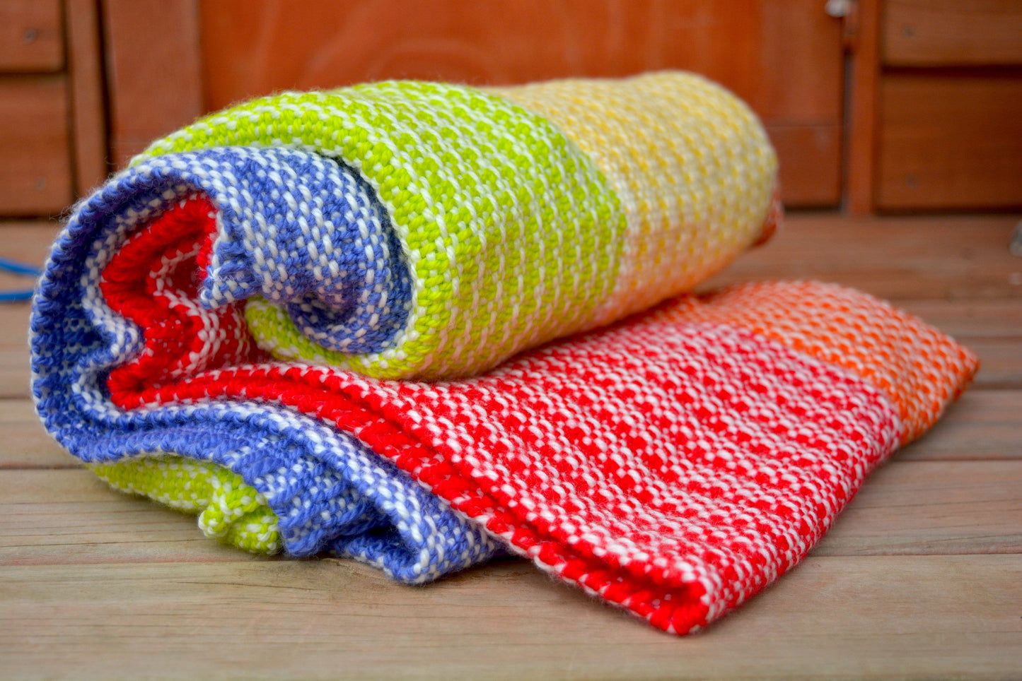 Rigid heddle weaving pattern, Rainbow Lap Blanket, PDF digital download, rigid heddle loom, hand woven blanket