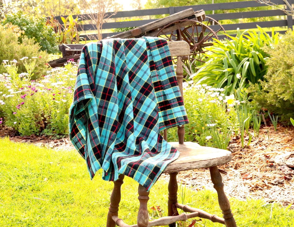 Rigid heddle weaving book, Plaid Double Width Booklet, PDF digital download, weaving pattern, hand woven blanket