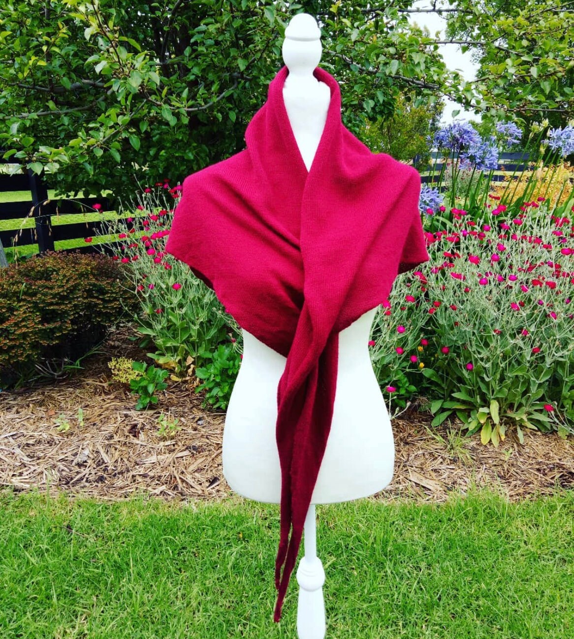Knitting machine pattern, Triangle Shawl, PDF digital download