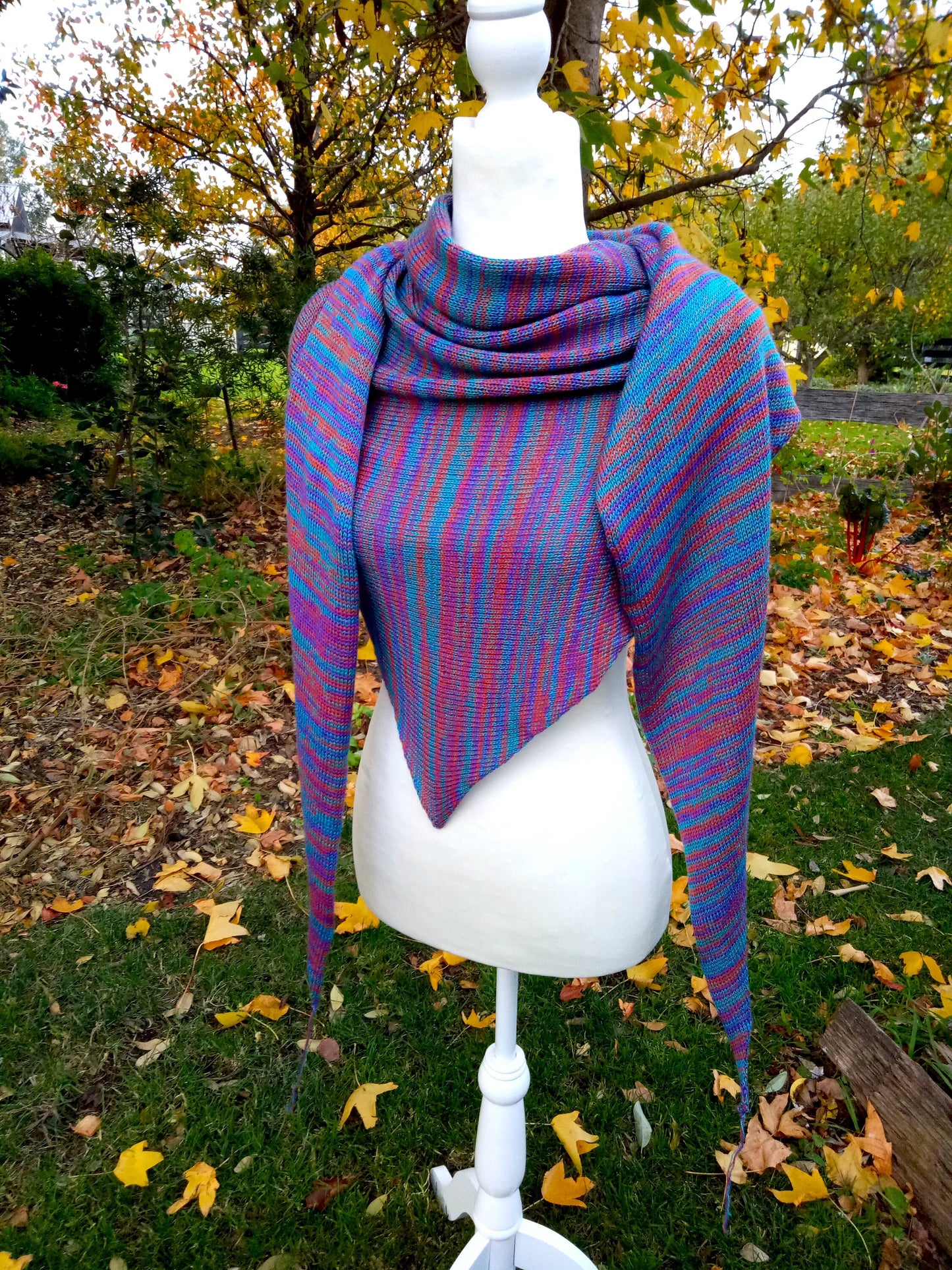 Knitting machine pattern, Triangle Shawl, PDF digital download
