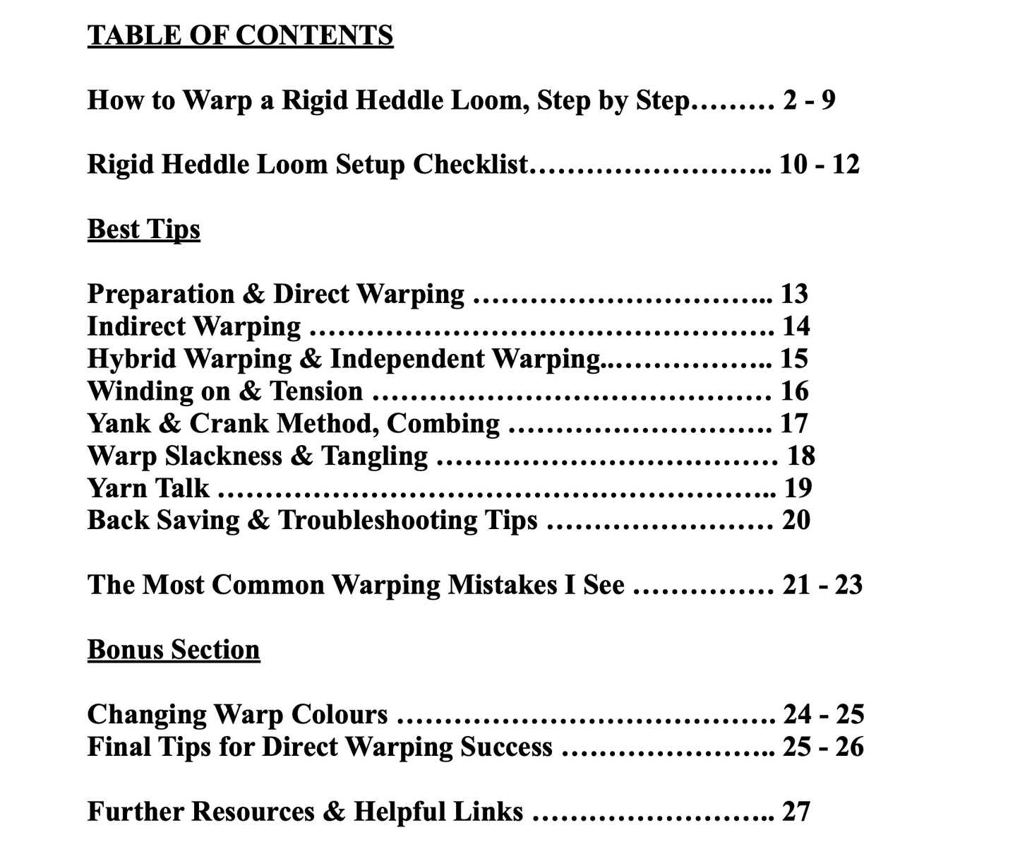 Best Rigid Heddle Warping Tips Digital Download Ebook