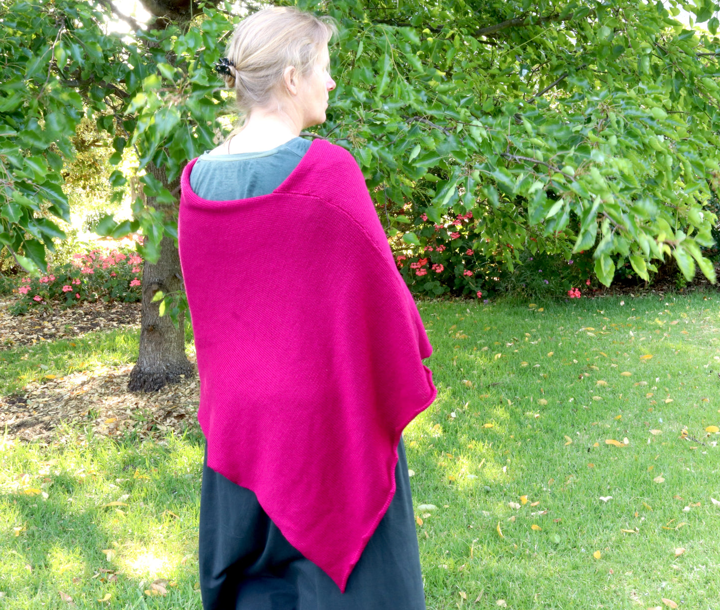 Knitting machine pattern, Slouchy Poncho, PDF digital download