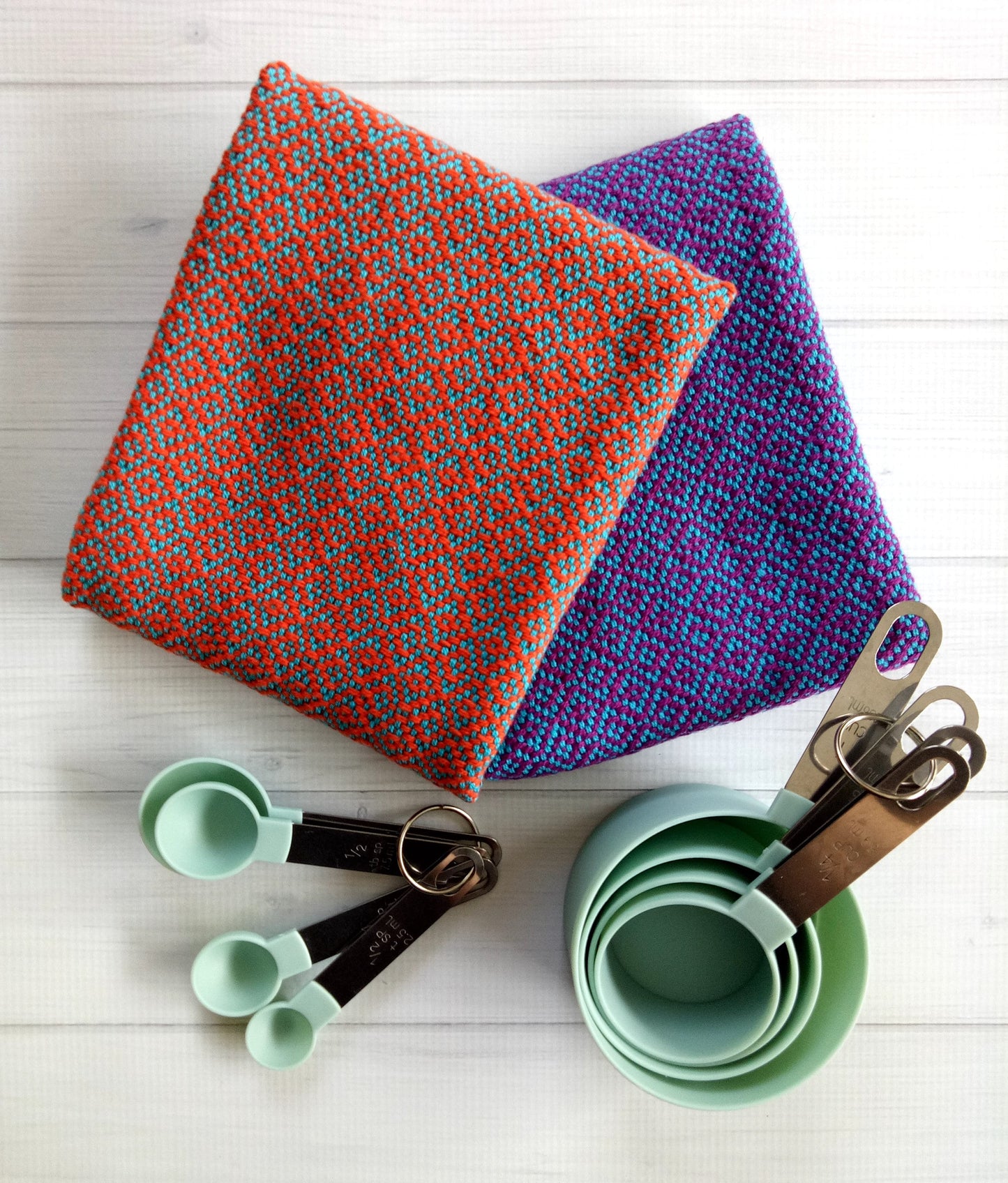Rigid heddle weaving pattern, Diamond Stripe Towels, PDF pattern digital download, kitchen towels
