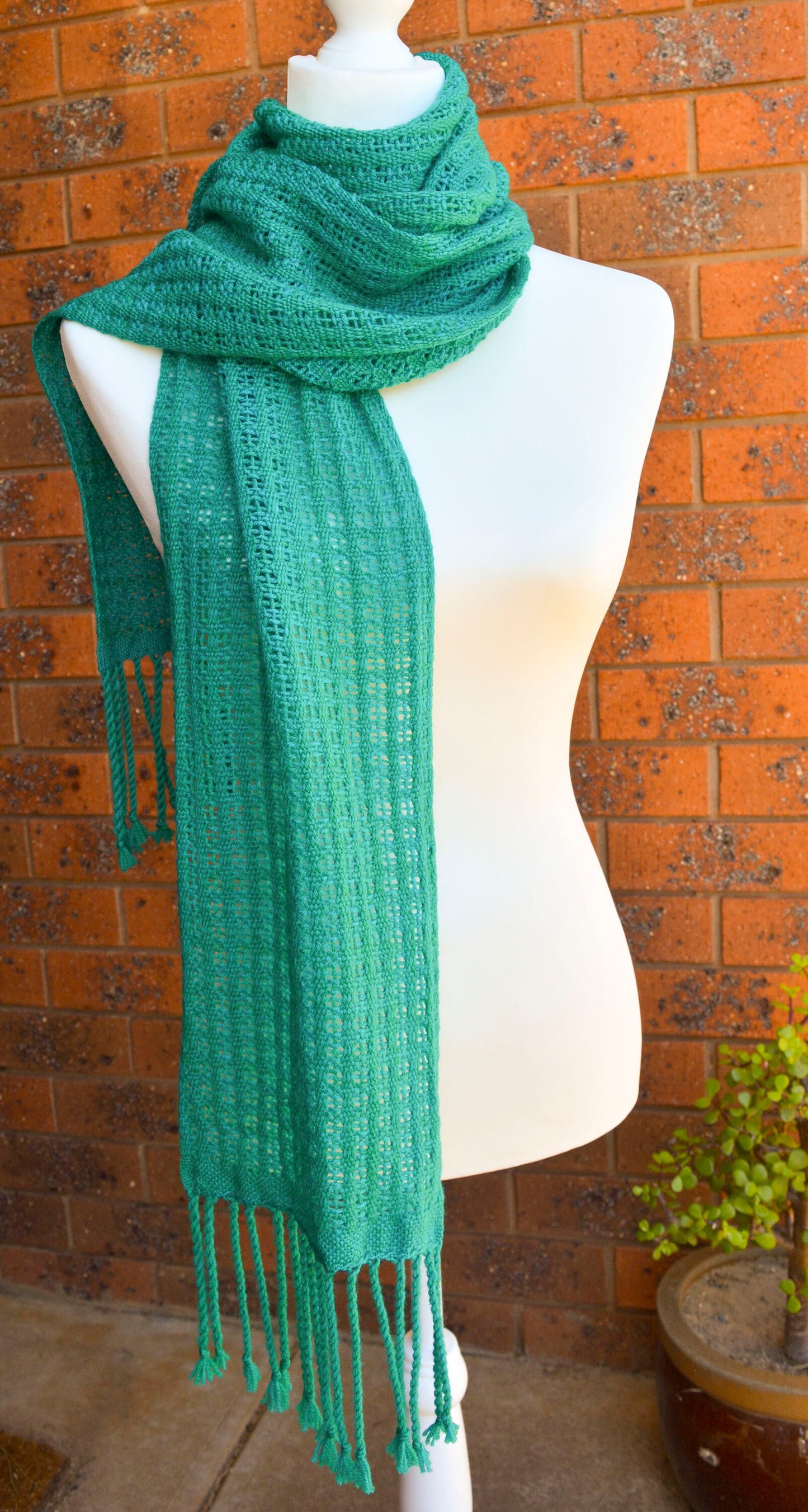 Rigid heddle weaving pattern, The Garden Path Scarf, PDF digital download, scarf pattern